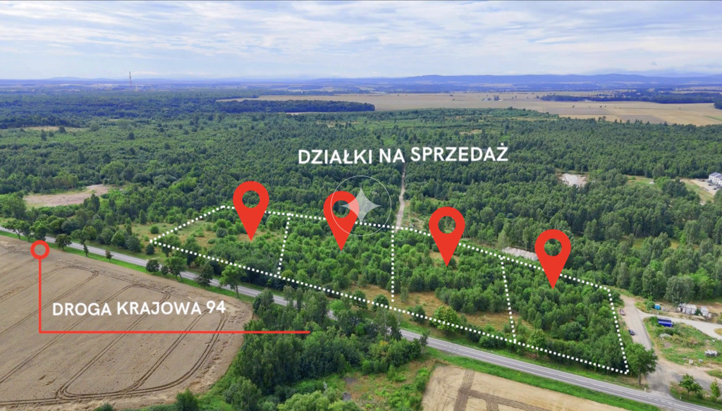 Działki usługowe przy DK94