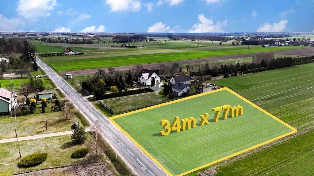 Działka o pwierzchni 2634 m² – Witoldów