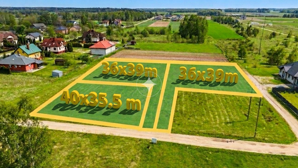 3 działki pod zabudowę mieszkaniową i usługi