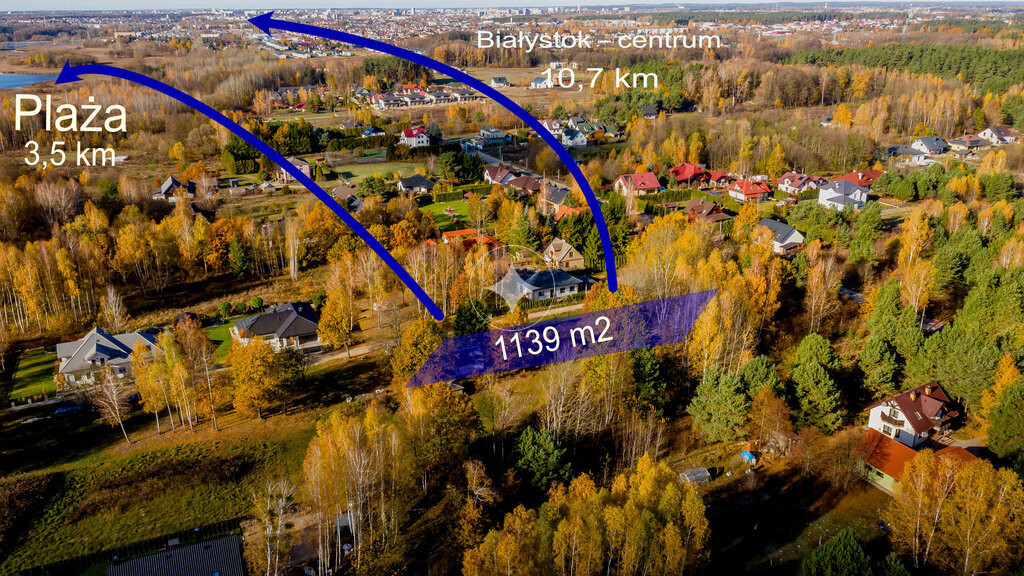 Zaciszna działka 1139 m2 Sobolewo