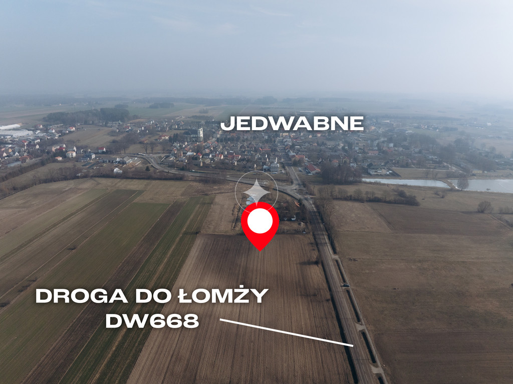 Duża działka w Jedwabnem idealna pod inwestycje!