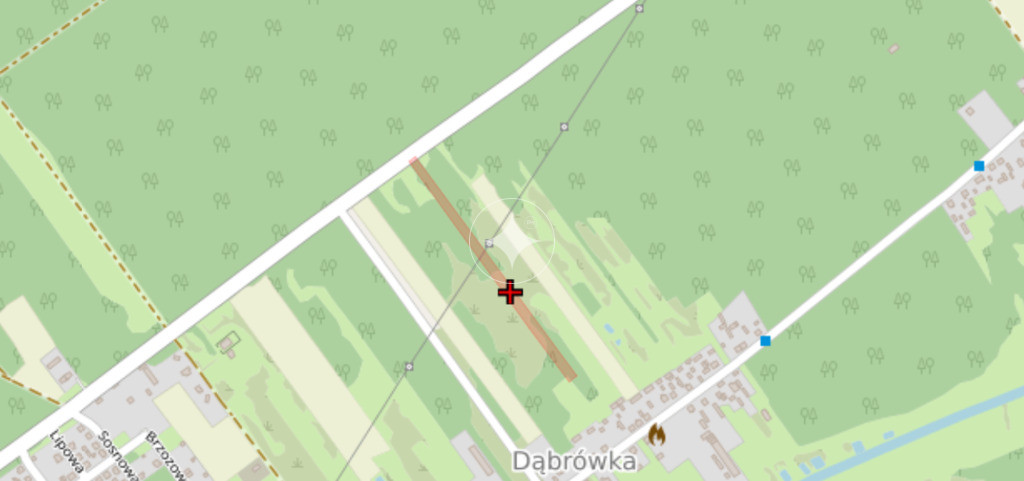 Działka wśród lasów na Dąbrówce.