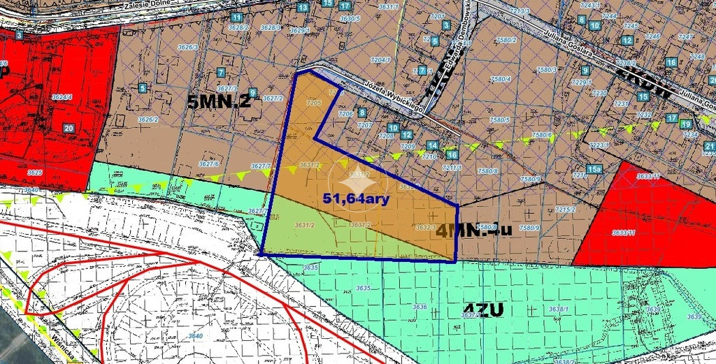 Bochnia -Zalesie Dolne działka inwestycyjna 51arów