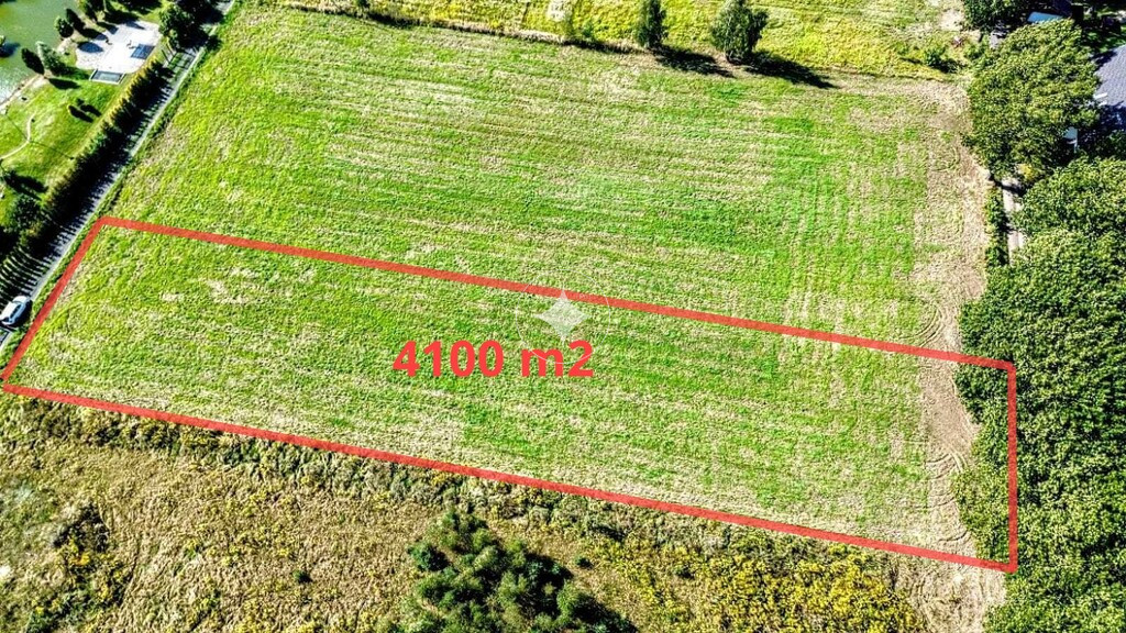 Działka budowlana o pow. 4100 m2 w Wykrotach