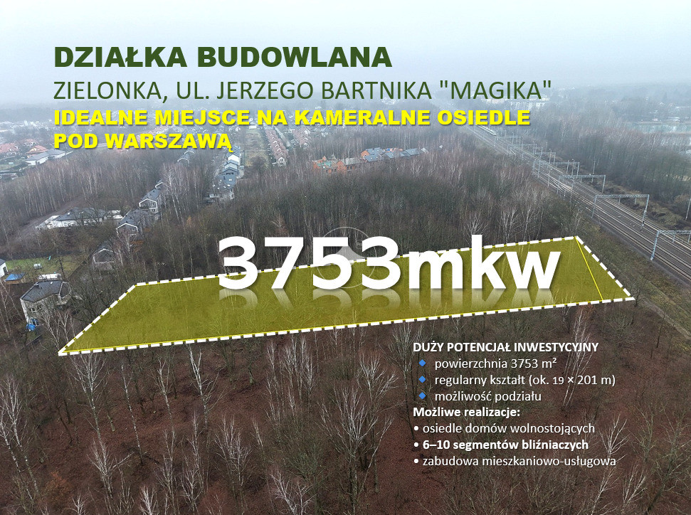 DZIAŁKA BUDOWLANA | 3753 m² | MPZP – 20-MN