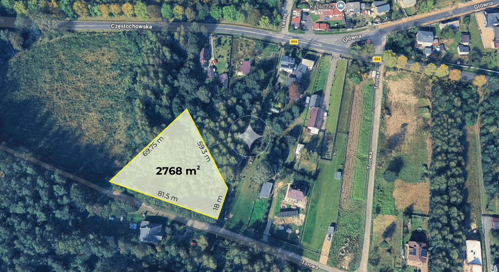 Działka budowlana 2768m² | Kalej ul. Torowa