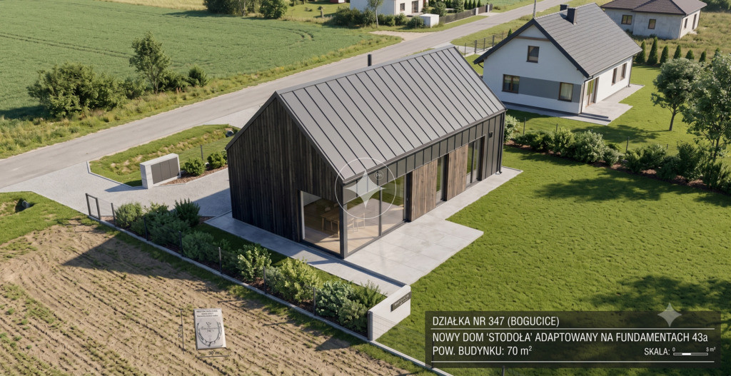 Działka MU Bogucice z mediami i bazą 70m²