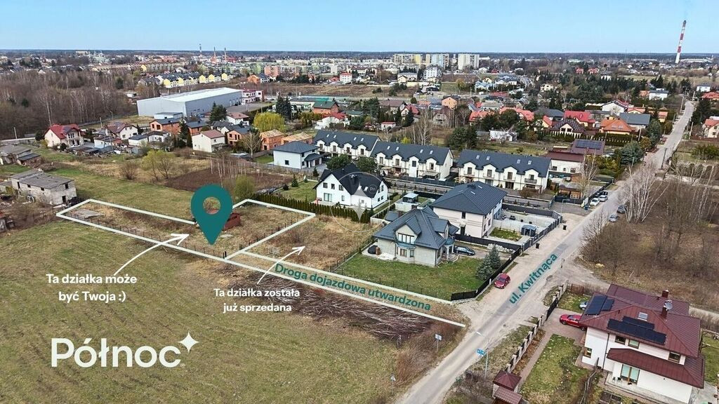 Działka 1096 m² w Starych Lipinach – trzecia linia