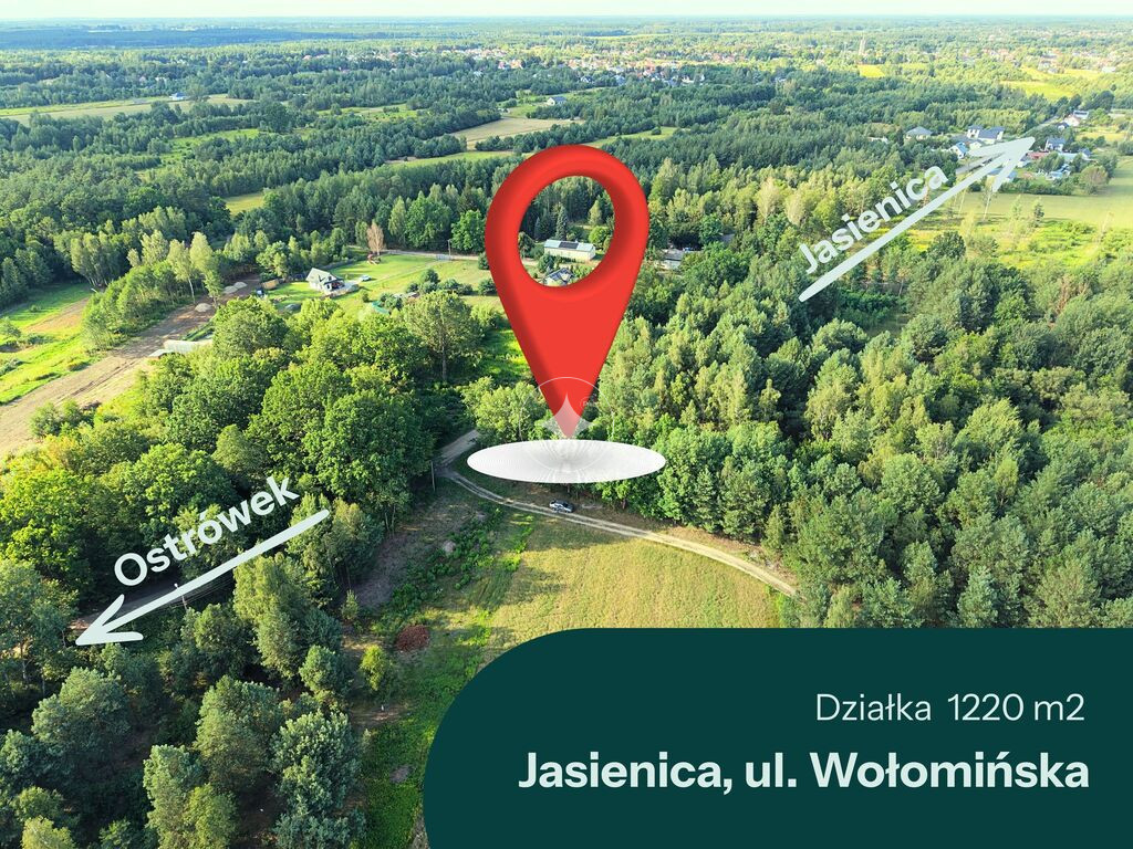 Działka w otoczeniu lasu. Jasienica gm. Tłuszcz.