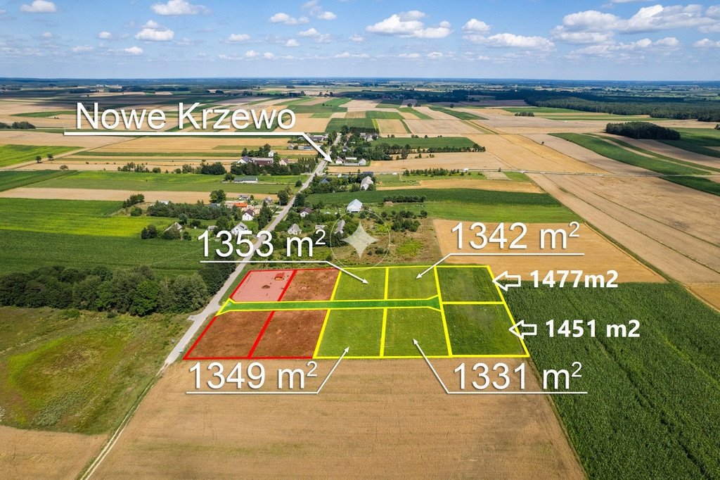 Działki budowlane w NOWYM KRZEWIE