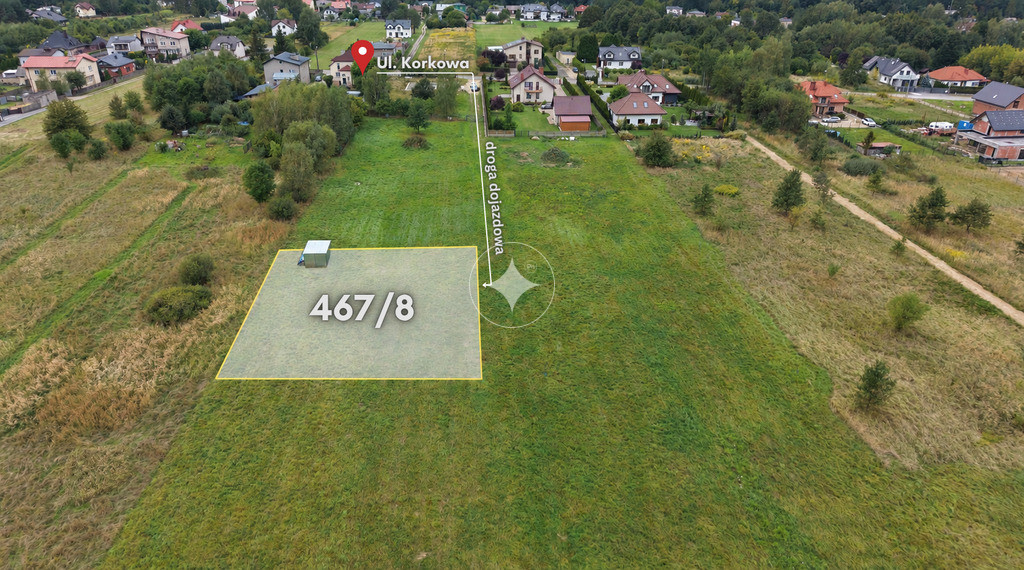 Działka budowlana 951m² z WZ | Ul. Korkowa