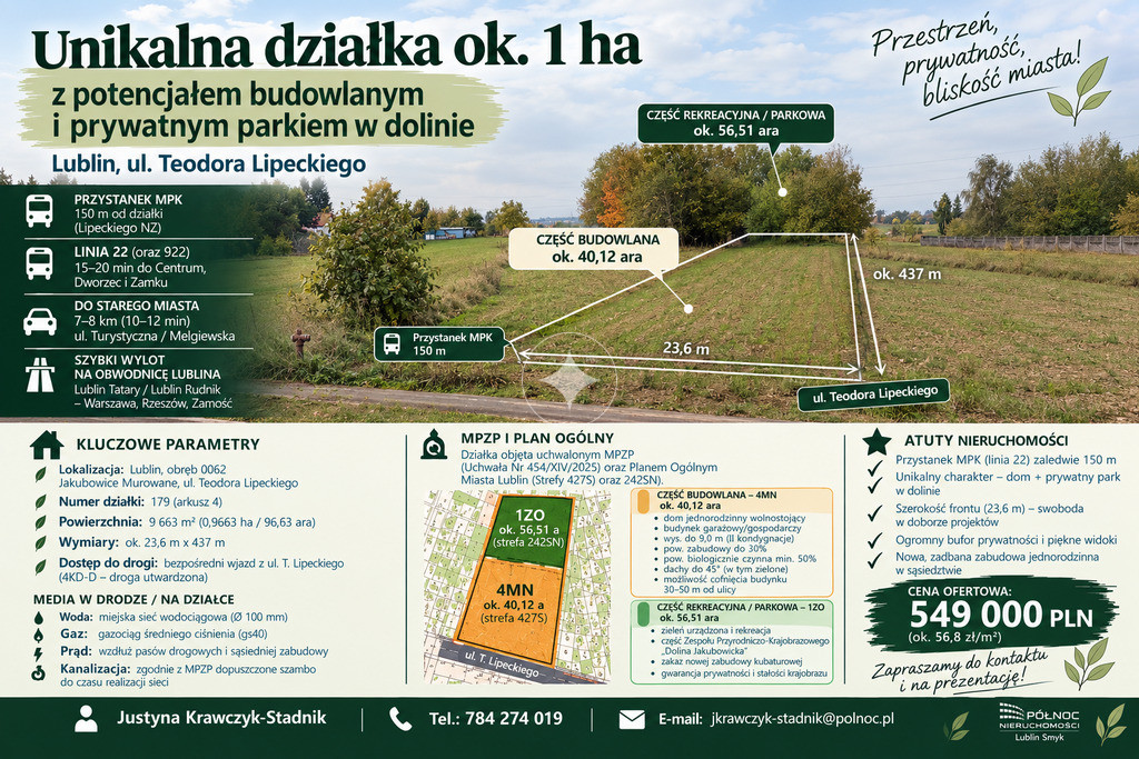Działka – Jakubowice Murowane